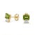 Contemporary Classic Two-Stone Peridot Baguette Drop Studs - A Pair For Sale - Image 3 of 3