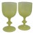1930s Rare French Yellow Opaline Water Goblets Attributed to Portieux Vallerysthal - Set of 2 For Sale