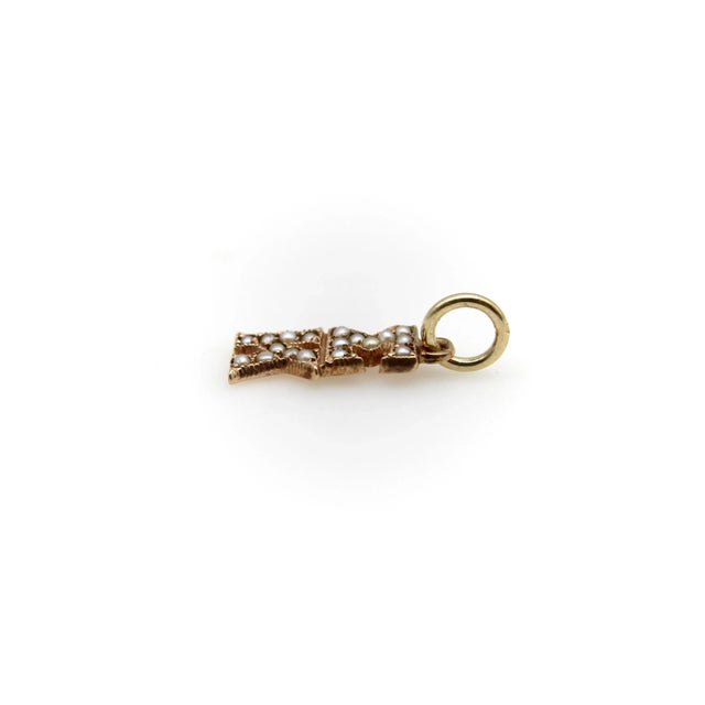 1910s 1910s 14k Gold Sigma Kappa Pendant Charm For Sale - Image 5 of 7
