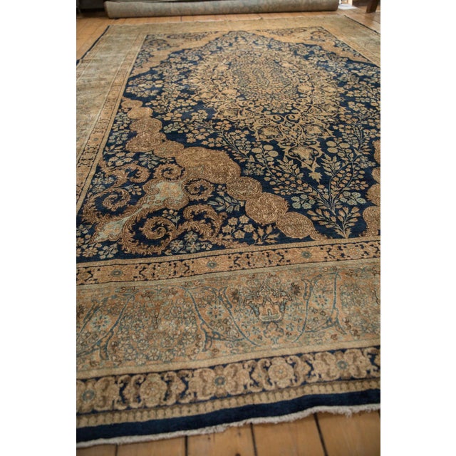 Textile Vintage Tea Washed Kerman Carpet - 9'7" x 13'8" For Sale - Image 7 of 12