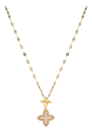 Golden Clover Diamond Chain Necklace