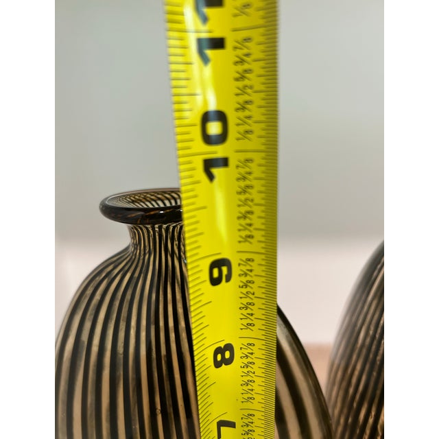 Pair of Midcentury Art Deco Style Murano Glass Attributed to Dino Martens Atomic Swirl Art Glass From the 1950’s For Sale - Image 11 of 12
