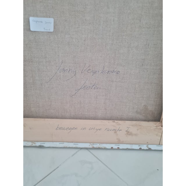 Jenny Verplanke, Moving in Our Space I, 2000s, Mixed Media Painting on Canvas For Sale - Image 3 of 4