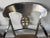 Metal Vintage Neoclassical-Style Brushed Steel and Brass Dining — Set of 5/ Sold For Sale - Image 7 of 12