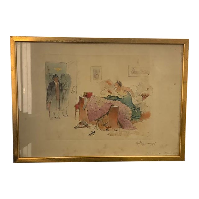 Mid 20th Century Gaston Hoffmann the Blatant Mortal Sin - Signed For Sale