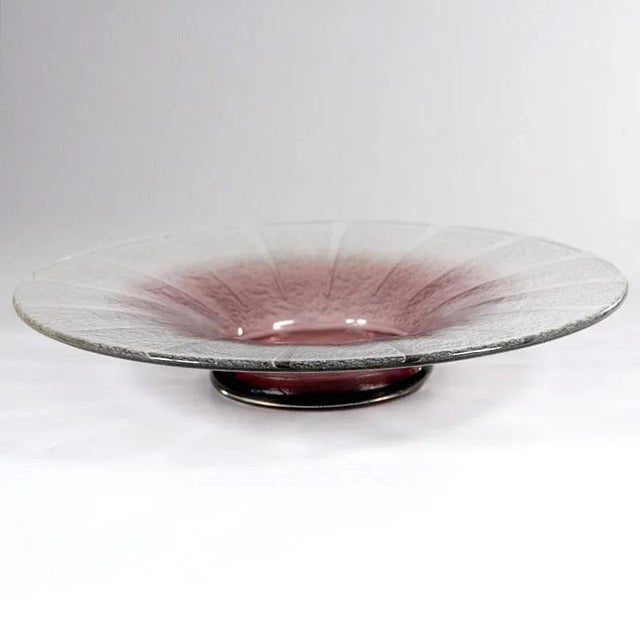 French Art Deco Glass Plate by Charles Schneider, 1920s For Sale - Image 6 of 11