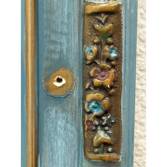 Distressed Ornate Leaning Mirror, Vintage For Sale - Image 9 of 12