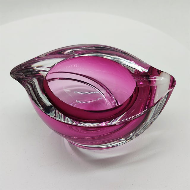 Large Ashtray or Catch-All in Lead Crystal attributed to Val Saint Lambert, Belgium, 1960s For Sale - Image 7 of 9