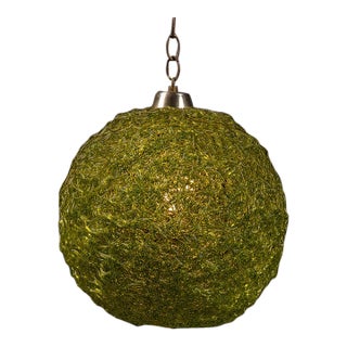 MCM Acrylic Spaghetti Globe Pendant Light For Sale