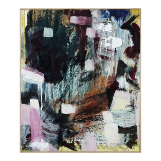 Raf Raffaele Dragani Italian Abstract Expressionist Oil Painting on Canvas, Exhibited, Signed and Framed, 1989 For Sale