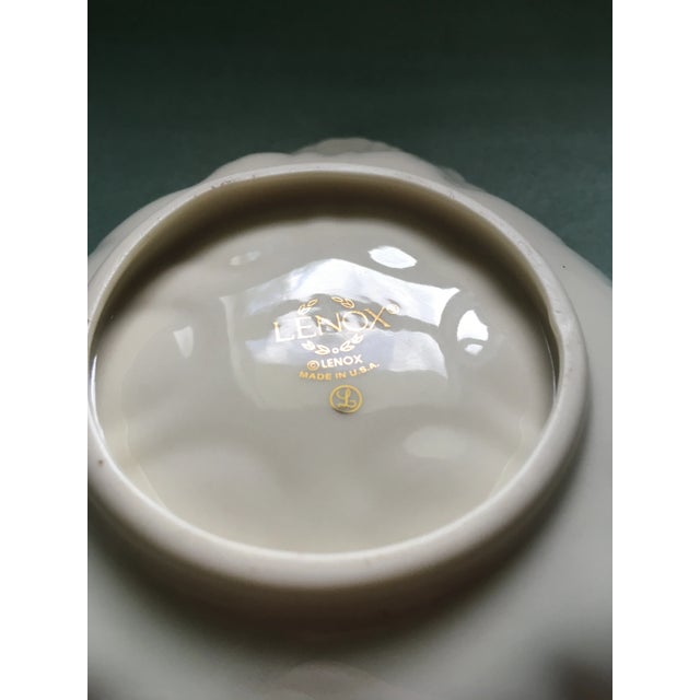 Lenox Vintage Lenox Woodland Leaf Patterned Decorative Bowl For Sale - Image 4 of 12