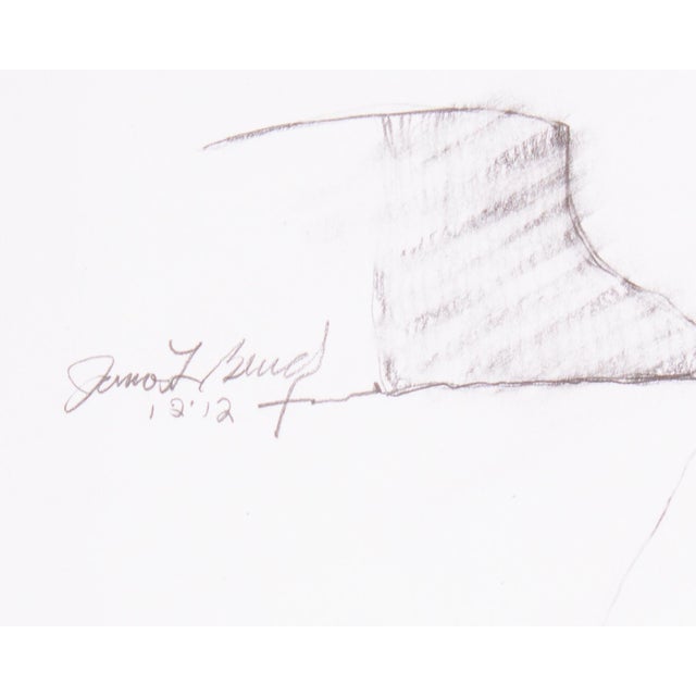 Contemporary 2012 Signed Abstract Graphite Drawing by James L. Bruch For Sale - Image 3 of 7