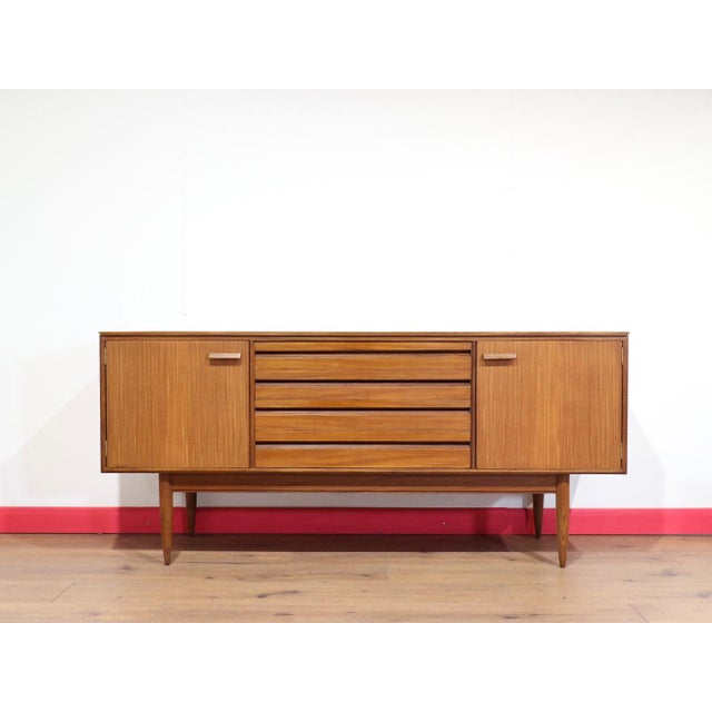 Brown Mid Century Modern Vintage Teak Credenza Sideboard in the Style of Austinsuite Danish Style For Sale - Image 8 of 15