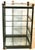 Metal Hollywood Regency Brass Metal & Glass Square Footed Tabletop Curio Cabinet Vitrine For Sale - Image 7 of 12