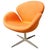 Mid-Century Modern Punmkin Orange Swan Chair in the Style of Arne Jacobsen For Sale - Image 3 of 7
