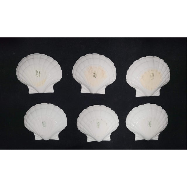 1910s 1900s Antique French Limoges René Frugier "Aluminite" Shell Dishes - Set of 6 For Sale - Image 5 of 7