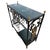 Wood Mid-Century Regency Iron & Brass Wine Bar Console Table W/ Marble Top For Sale - Image 7 of 11