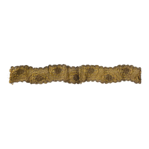 Rare Jewish Pre War Woven Gold Textile Embroidered Antique Judaica Tallit Atara, c. 20th Century