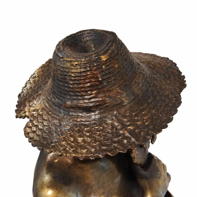 Metal Giovanni Varlese, Fisherman / Young Fisherman, 1920s, Bronze For Sale - Image 7 of 8