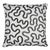 Schumacher Riley 18" Pillow in Black on Ivory For Sale