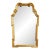 1980s Italian Gold Leaf Arched Mirror in the Manor of LaBarge Stepped Profile Scroll Corners For Sale