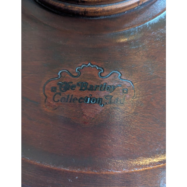 Brown Late 20th Century The Bartley Collection Mahogany Side Table Tripod Base For Sale - Image 8 of 10