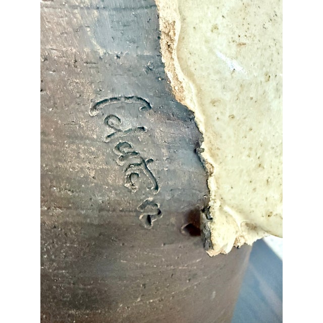 1970s Mid Century Art Studio Sculptural Pottery Floor Vase Emerging Face Sculpture 1970s Celeste Simon For Sale - Image 5 of 12