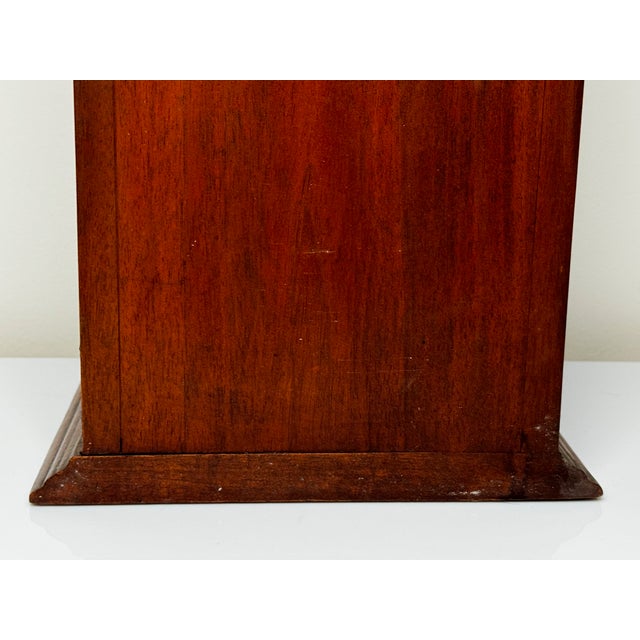 Mid-Century British Mahogany Indoor Post Mail Sentry Box Cabinet With Lock and Key For Sale - Image 11 of 18