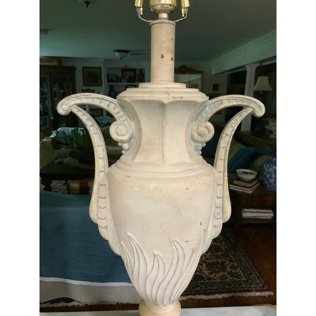 Pair of Vintage Neoclassical Empire Urn Table Lamps – Substantial Size Cast Metal & Genuine Patina for a Number of Decor Styles - See Pics! For Sale - Image 9 of 10