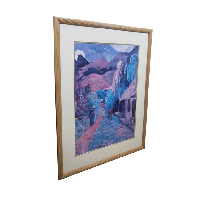 Expressionism Vintage French Post Impressionist Road in Tahiti Print After Paul Gauguin 37" For Sale - Image 3 of 11