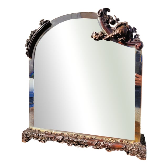 Japanese-Style Mirror in Carved Wood, 19th Century For Sale