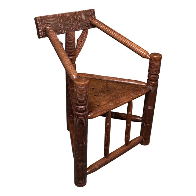 Antique Turner's Armchair, English, Oak, Old Saxon Chair, Elbow Seat, Victorian For Sale