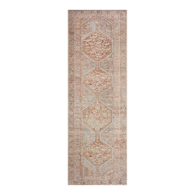 Chris Loves Julia x Loloi Jules Tangerine / Mist 2'-6" x 9'-6" Runner Rug For Sale