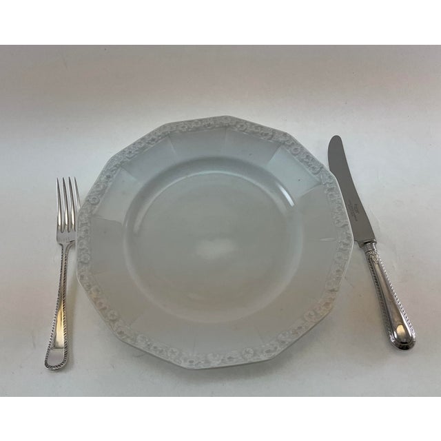 New 1970s Maria Exquisite Porcelain White, Called White Gold - 42 Plates For Sale In New York - Image 6 of 11