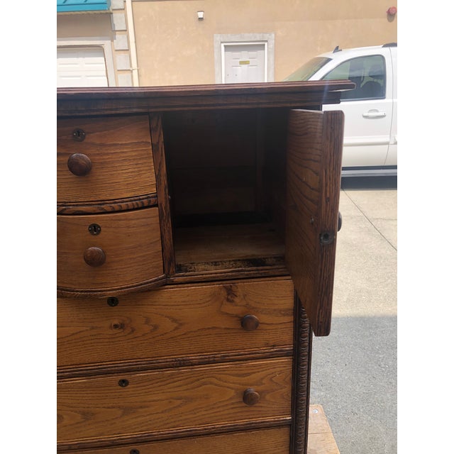 Traditional Oak Highboy Dresser Chairish