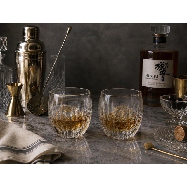 Late 20th Century Baccarat Massena Crystal Tumblers, Pair For Sale - Image 5 of 6