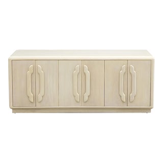 1980's Washed Oak Bohemian Credenza For Sale