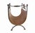 Metal Wood Log Holder Rack in Wrought Iron and Copper, France, 1970 For Sale - Image 7 of 12