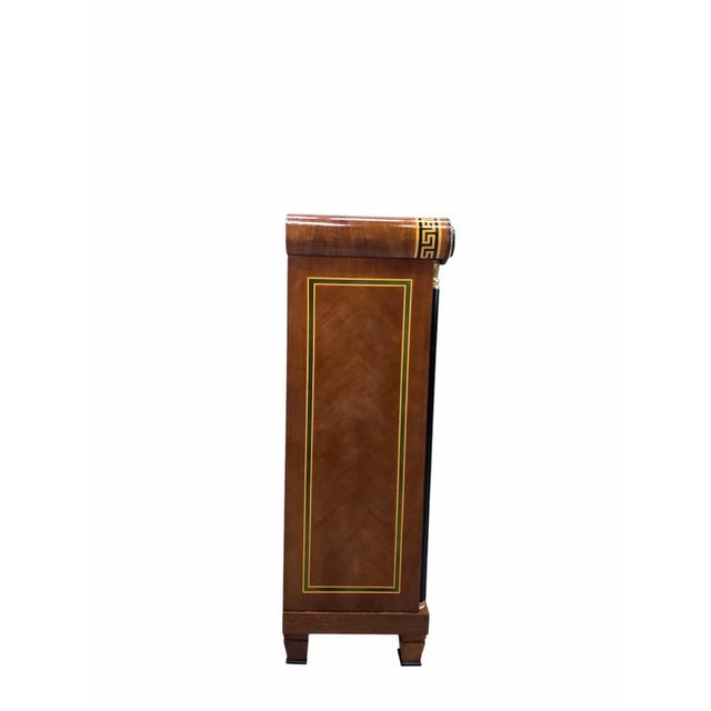 Late 20th Century Neoclassical Empire Revival Mahogany Bar Cabinet For Sale - Image 12 of 12