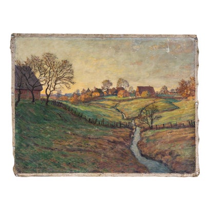 Karl Schmauser, Landscape, Oil Painting For Sale