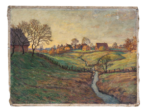 Karl Schmauser, Landscape, Oil Painting