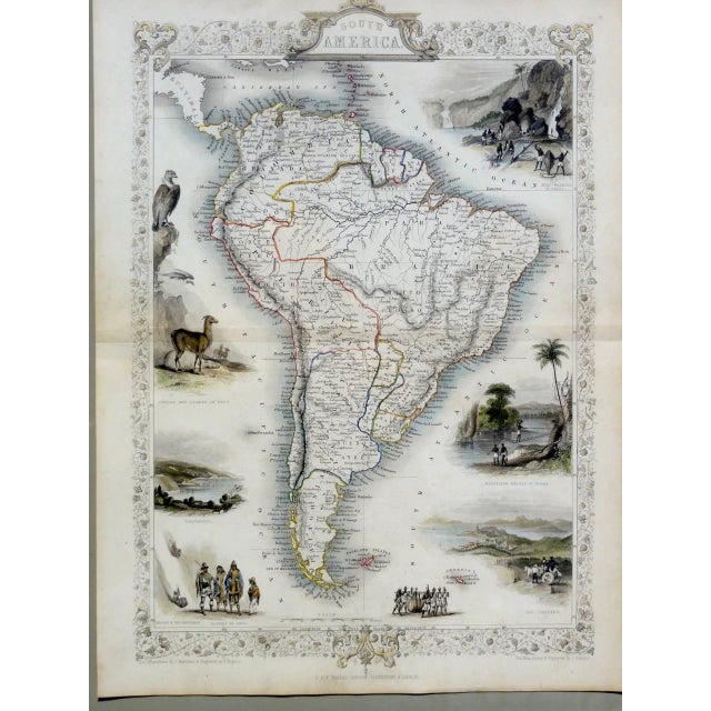 Mid 19th Century South America Map - Tallis 1851 For Sale - Image 5 of 8