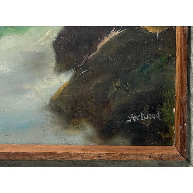 Vintage Framed Impressionist Seascape Oil Painting on Panel For Sale In Philadelphia - Image 6 of 7