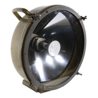 Mid 20th Century Restored Vintage Nautical Spot Light Industrial Lighting For Sale