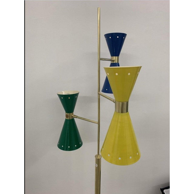 Stilnovo Floor Lamp with 3 Adjustable Cones from Stilnovo, Italy, 1950s For Sale - Image 4 of 7