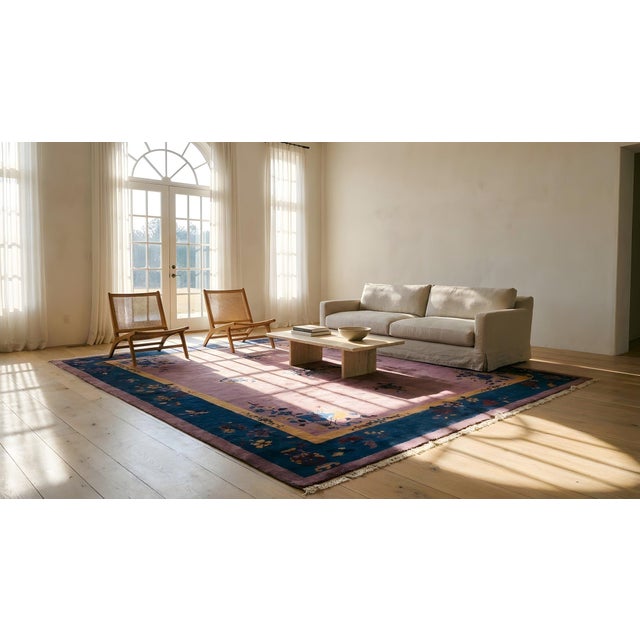 1920s Chinese Art Deco Carpet ( 8' x 9' 8'' - 245 x 295 cm ) For Sale - Image 15 of 15