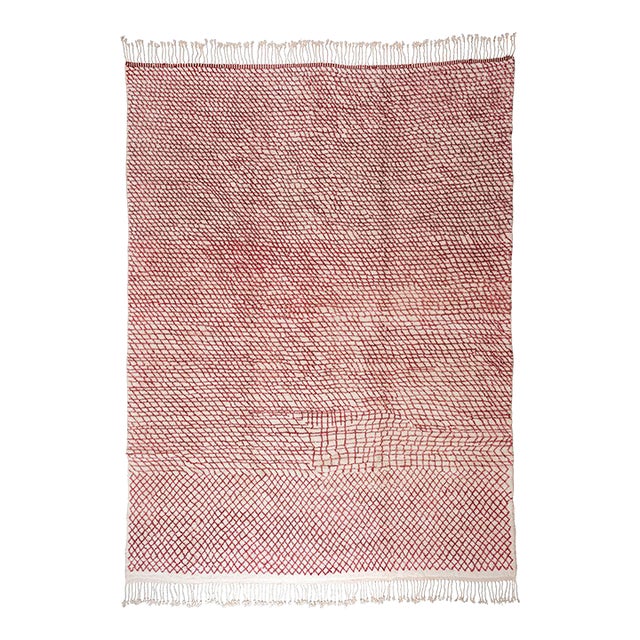 Premium Oversize Hand-Knotted Moroccan Wool Rug | 13'10" X 10'2" | One of a Kind For Sale
