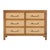 Spritely Home Accent Furniture Mesa 44 in. W Cane and Wood 6 Drawer Dresser, Natural & Cane For Sale - Image 4 of 8