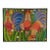 Vintage Haitian Painting of Three Roosters by Paul Nemours For Sale