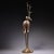 Early 20th Century Early 20th Century Gold-Inlaid Bronze Deer Sculpture – 18.9" Archaic Style Figure For Sale - Image 5 of 10